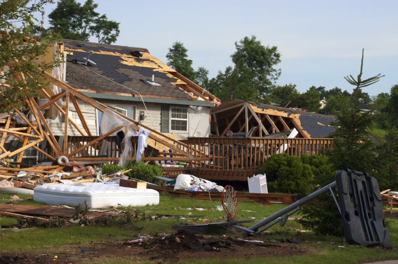 Restored Roof with Storm Damage